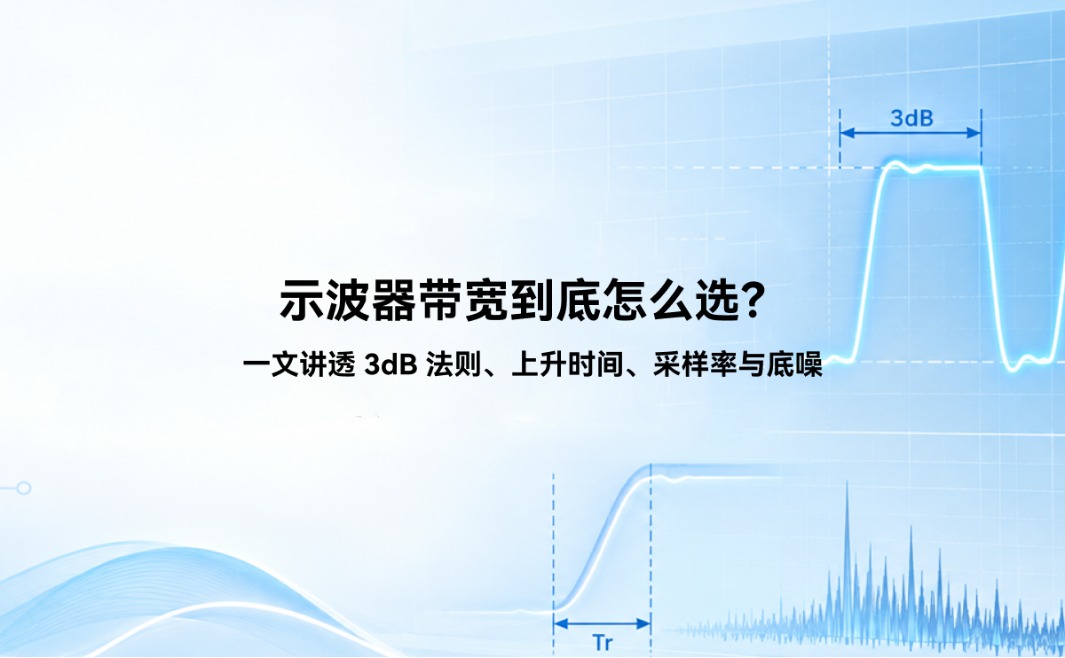 示波器带宽到底怎么选？ 一文讲透 3dB 法则、上升时间、采样率与底噪